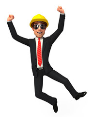 Young Boss with success & happy