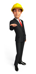 Young Business man pointing