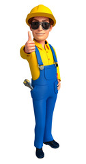 Plumber  with thumb up