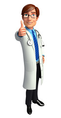 Doctor with thumb up