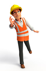 Service man with best sign