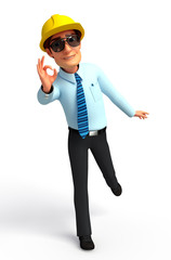 Service man with best sign