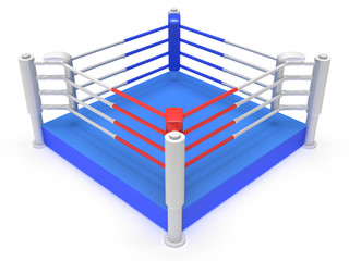 Boxing ring. High resolution 3d render.