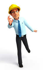 Service man with best sign