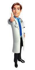 Doctor with thumb up