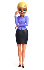 Fototapeta premium Young smart Business woman