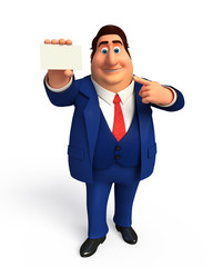 Young smart  Business woman with visiting card