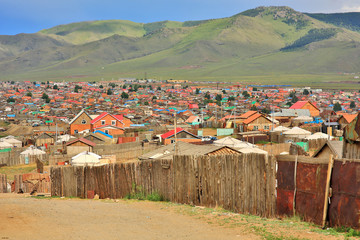 Poor households in outskirts of Ulaanbaatar, Mongolia