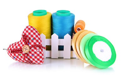 Handicraft supplies isolated on white
