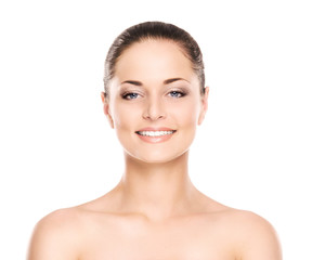 Obraz premium Beauty portrait of a young and attractive woman in makeup