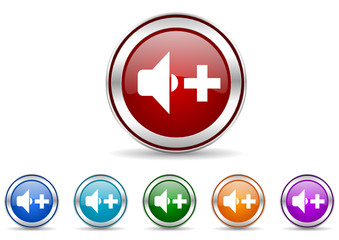 audio icon vector set
