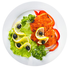 crispy grilled salmon steak