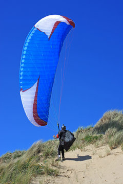paraglider launching wing
