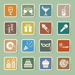 Party and Celebration icon set.