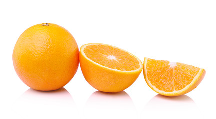 Orange fruit isolated on white background