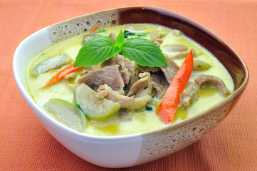 Green pork Curry , Thai cuisine