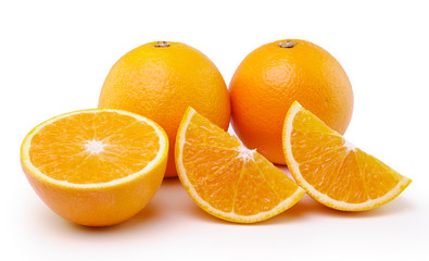 Orange fruit isolated on white background