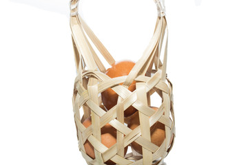 Eggs boiled in hot springs in thailand