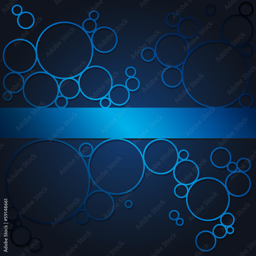 Aufkleber abstract background with blue shining circles
