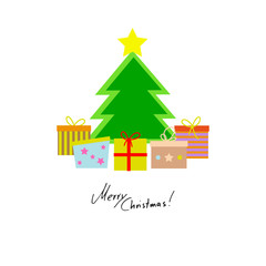 Geschenke um Weihnachtsbaum