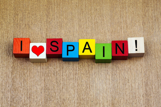 I Love Spain - sign series for countries & travel