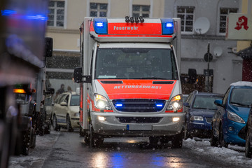 German ambulance car on a snowy day © Tobias Arhelger