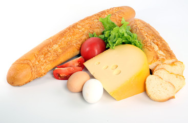Baguette on white