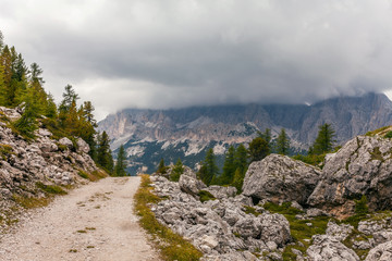 Dolomites Mountains after the storm