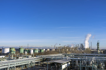 Obraz premium Refinery aerial sight color image