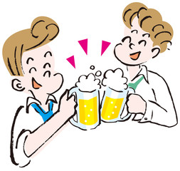 乾杯するビジネスマン