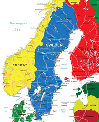 Sweden map © bogdanserban
