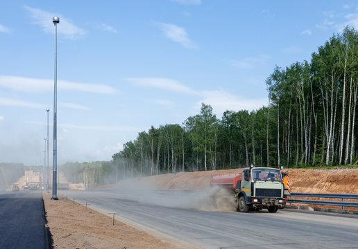 Truck on the road