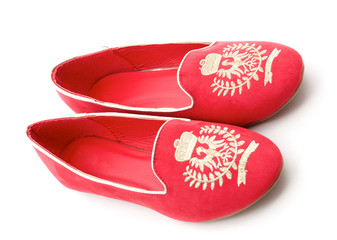 pink, women's shoes on a white background