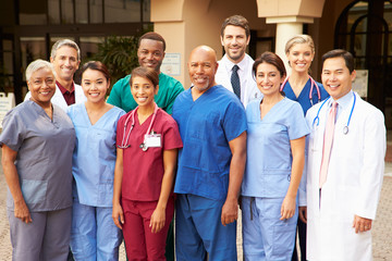 Outdoor Portrait Of Medical Team