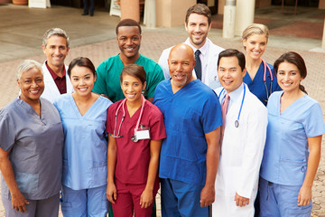 Outdoor Portrait Of Medical Team