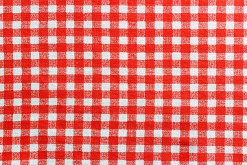 Fototapeta premium Obrus lniany czerwono-biały