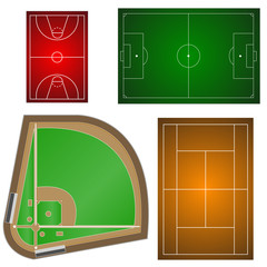 Set of playgrounds