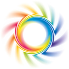 Abstract colorful background. Vector swirl  frame of rainbow spe