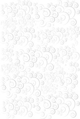 white background with curls.