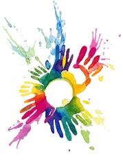 Photo sur Plexiglas Peintures mains colorées