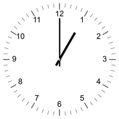 Clock Illustration 1:00