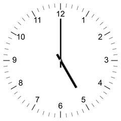 Clock Illustration 5:00