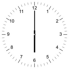 Clock Illustration 6:00