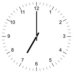 Clock Illustration 7:00