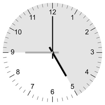 Clock Illustration nine to five