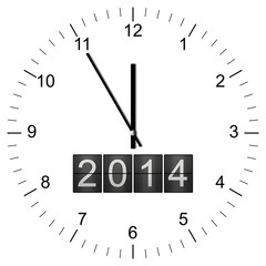 Clock Illustration new years eve 5 to 12