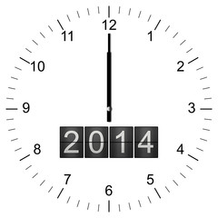 Clock Illustration new years eve 12:00