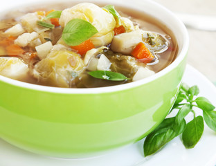 Fresh vegetable soup