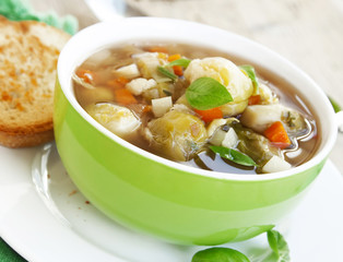 Fresh vegetable soup