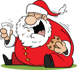 Laughing Santa Claus Cartoon
